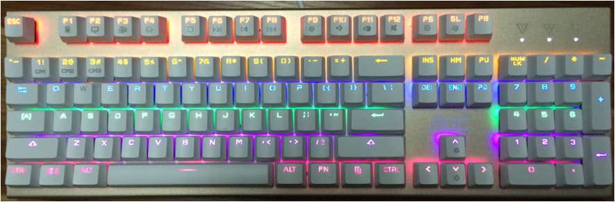 GM_212 led light keyboard_ whole sale_ 104 key_backlight